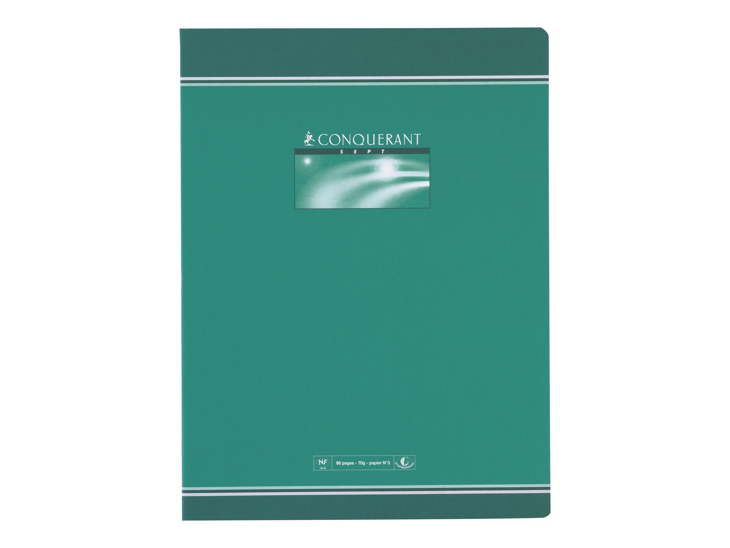 1 Cahier agrafé Conquérant 70g, A4, Seyès,96 pages