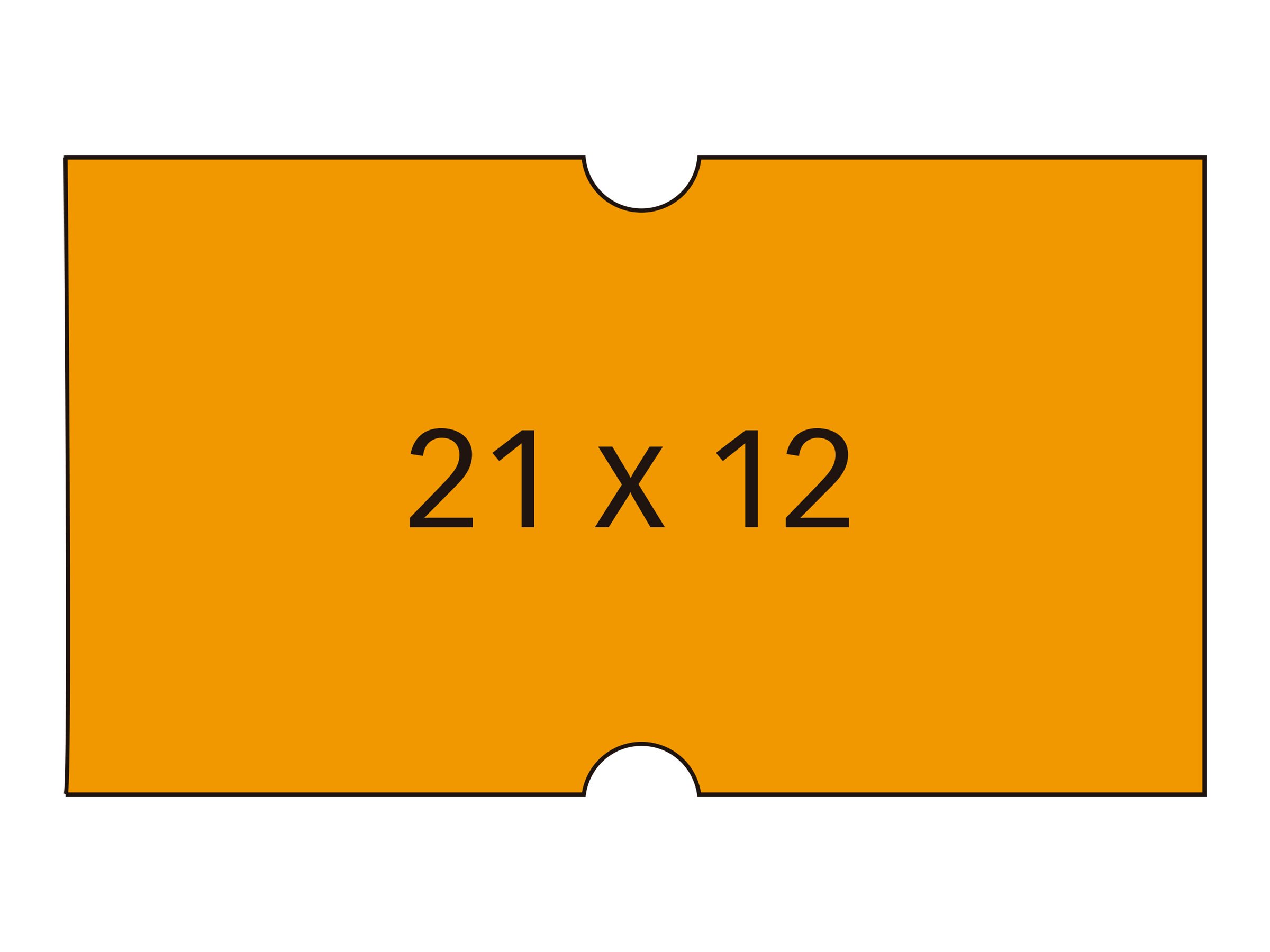 1 Lot de 6 Rouleaux de 1000 étiquettes 21x12mm orange pour pince 146492