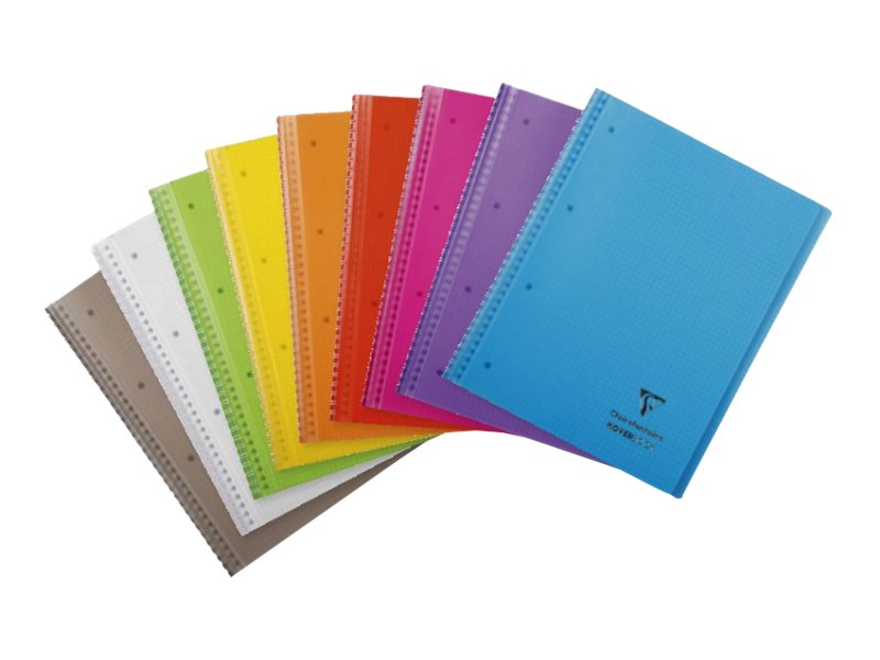 1 Cahier spirale 160p KOVERBOOK A4+ 22,9x29,7cm SEYES perfo 4 trous