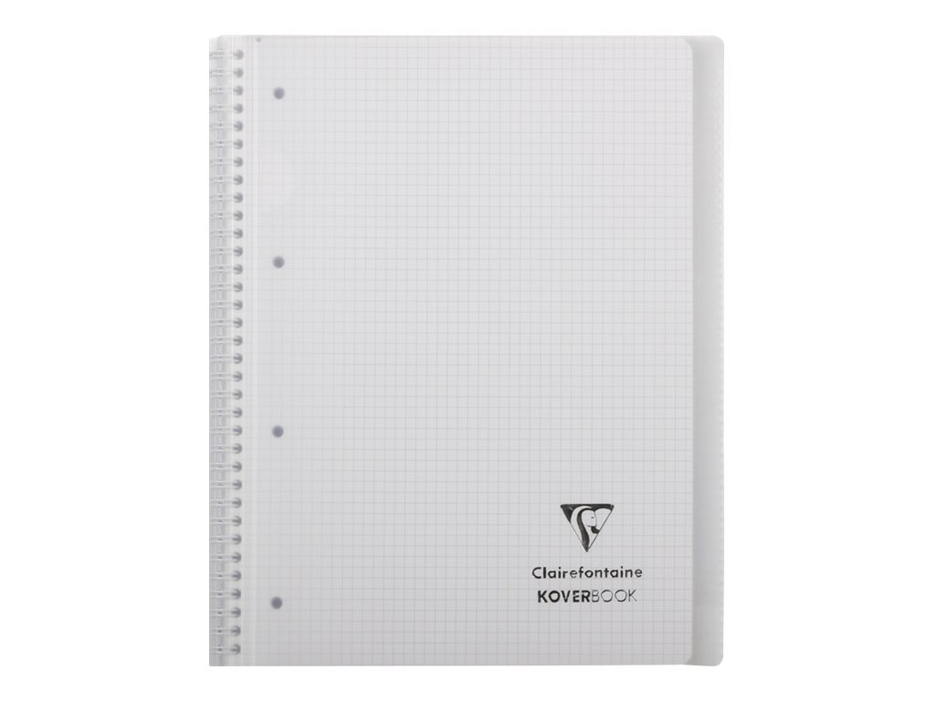 1 Cahier spirale 160p KOVERBOOK A4+ 22,9x29,7cm 5x5 perfo 4 trous