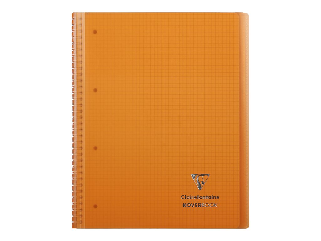 1 Cahier spirale 160p KOVERBOOK A4+ 22,9x29,7cm 5x5 perfo 4 trous