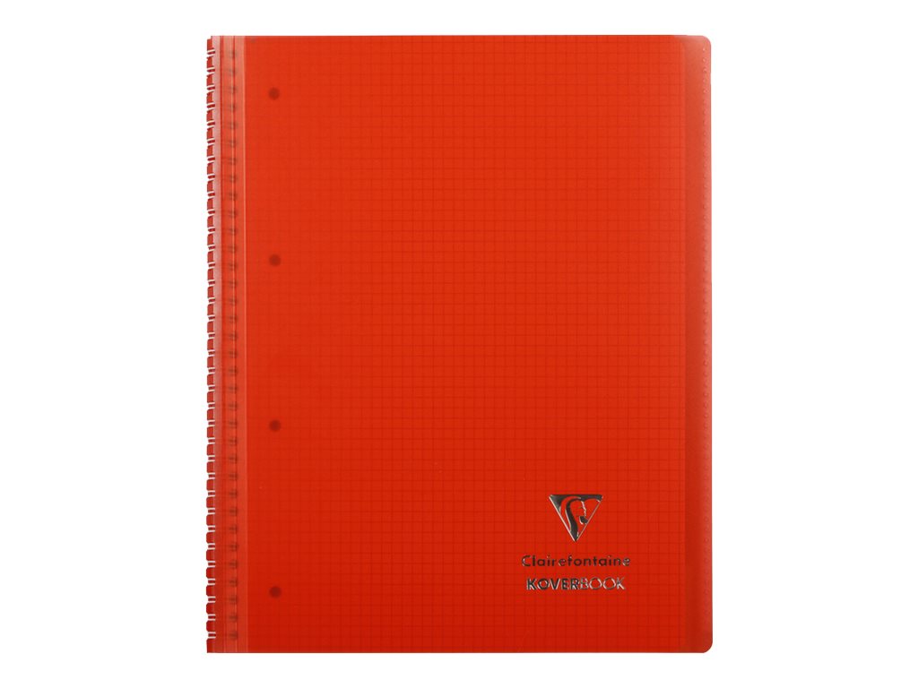 1 Cahier spirale 160p KOVERBOOK A4+ 22,9x29,7cm 5x5 perfo 4 trous