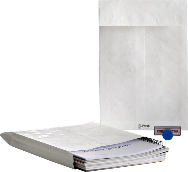 1 Pack de 20 Pochettes TYVEK blanc indéchirable 229x324 mm à soufflet 38 mm