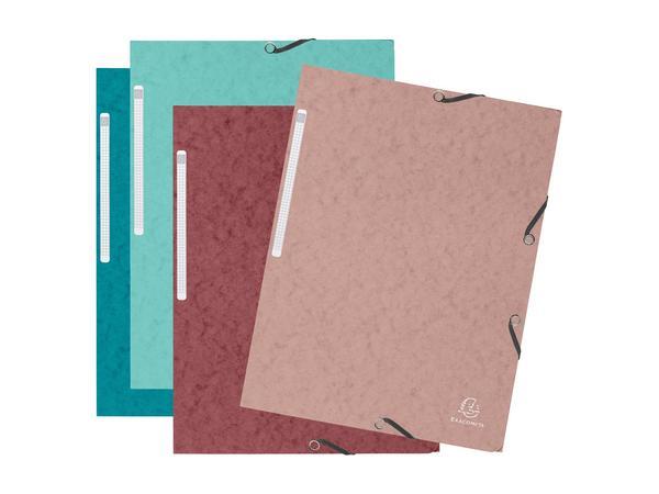1 Lot de 4 Chemises élastiques 3 rabats Skandi coloris assortis Exacompta