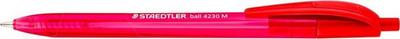 1 Stylo-bille triangulaire rétractable pointe moyenne 1 mm rouge
