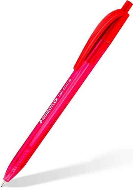 1 Stylo-bille triangulaire rétractable pointe moyenne 1 mm rouge