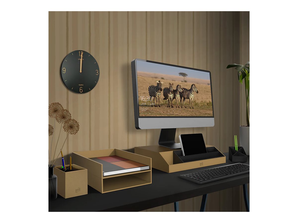 1 Horloge Oxford Savana Bois MDF - Noir