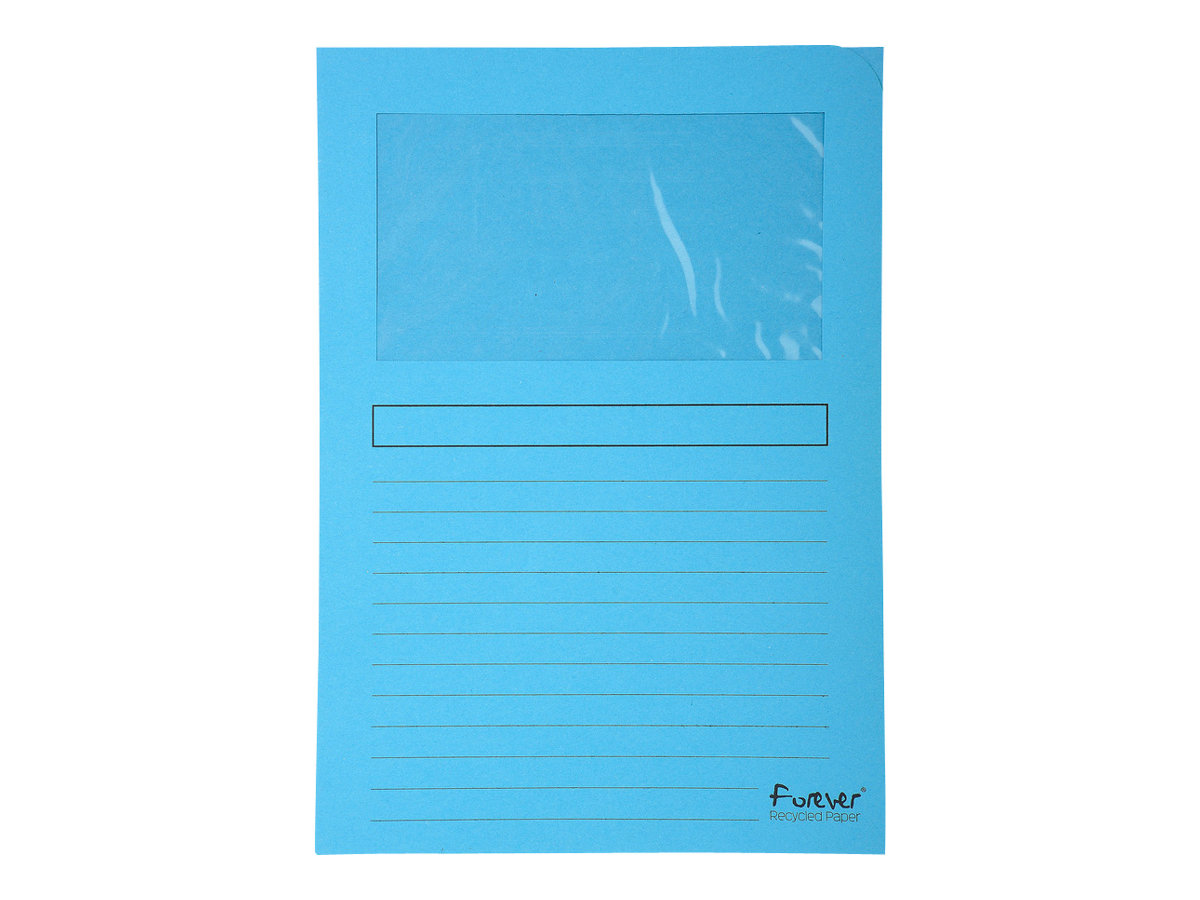 1 Boite de 100 Pochettes coins A4 en papier 100% recyclé - Forever Exacompta