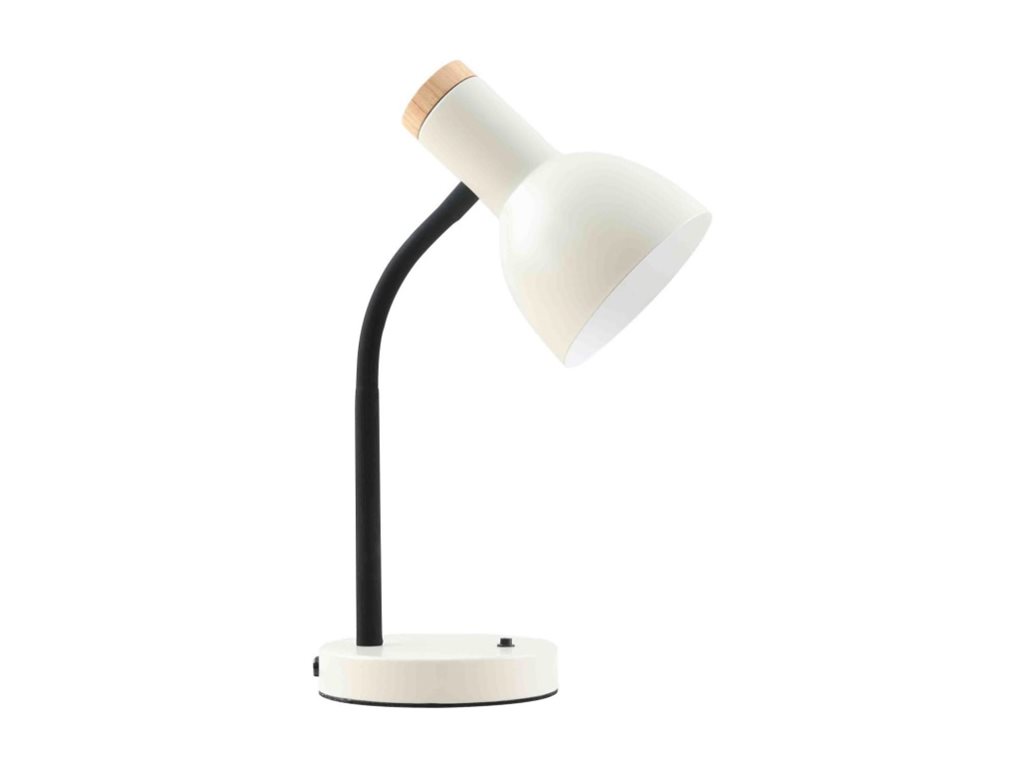 1 Lampe de bureau Andonios Bois/Blanc