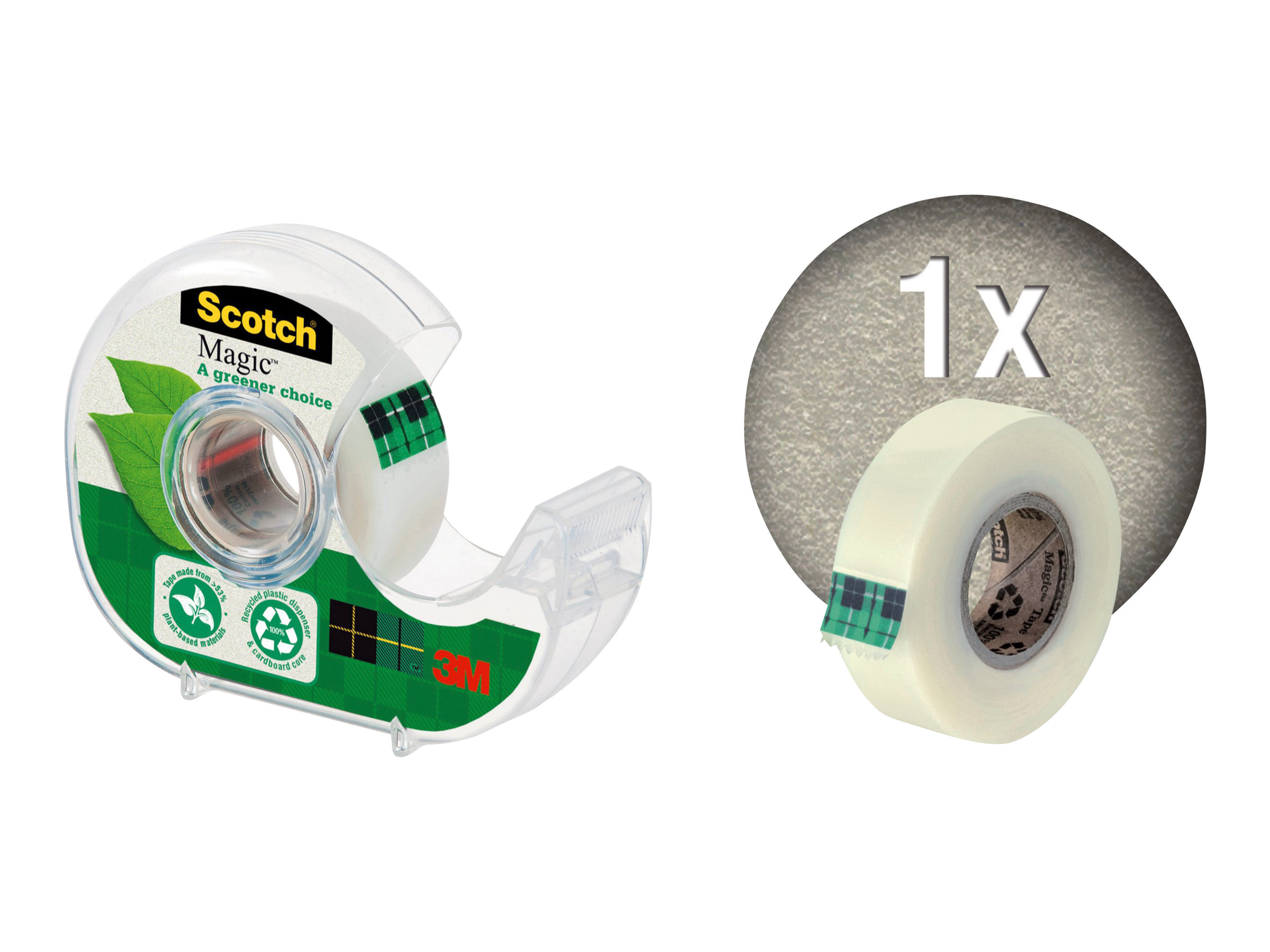 1 Dévidoir Scotch® Magic¿ recyclé 19 mm x 20 m