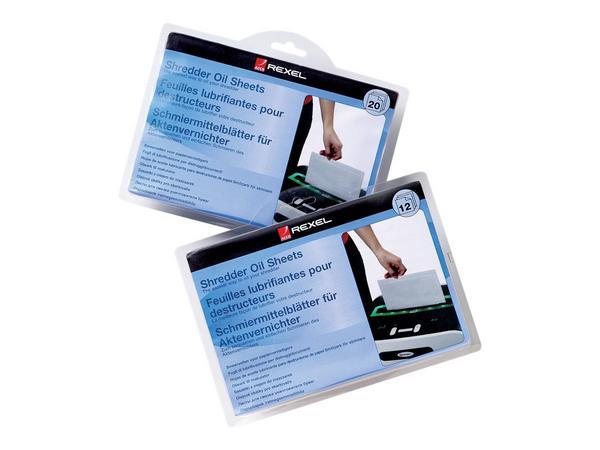 1 Etui de 20 Feuilles prélubrifiées pour entretien de destructeurs